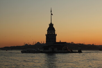 Maiden tower in the sunset