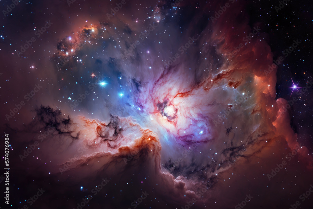 Wall mural the nebula in space. generative ai