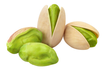 Delicious pistachios cut out