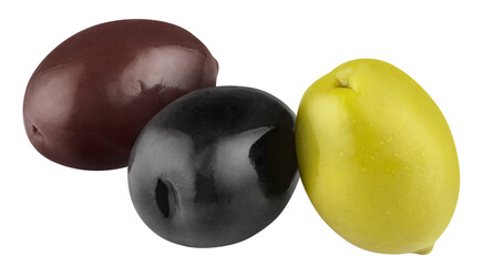 Delicious olives cut out