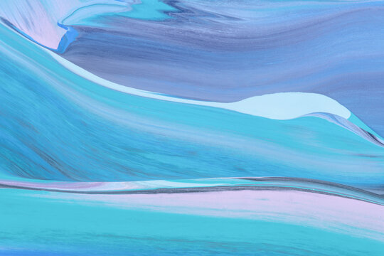 Mint Lilac Purple Abstract Paint Stroke Fluid Liquid Pastel