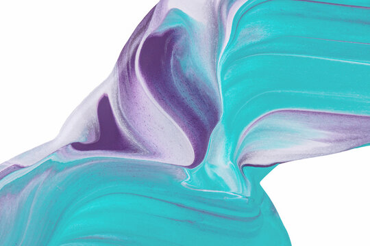Mint Lilac Purple Abstract Paint Stroke Fluid Liquid Pastel
