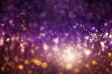 Golden Bokeh Lights Background Wallpaper, Generative AI
