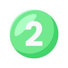 Number two Icon Vector design