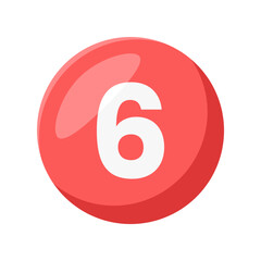 Number Six Icon Vector design