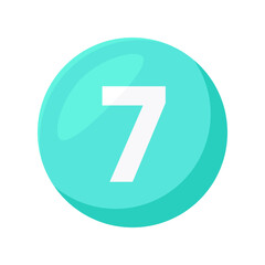 Number Seven Icon Vector design