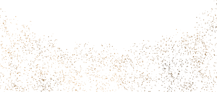 gold sparkle splatter border