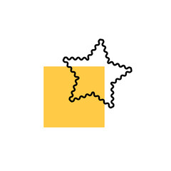 Geometric Memphis Shape Vector Ornament