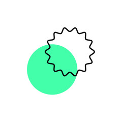 Geometric Memphis Abstract Shape Ornament