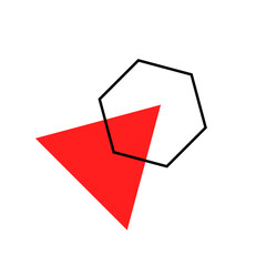 Geometric Memphis Abstract Shape Ornament