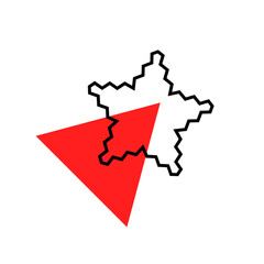 Geometric Memphis Abstract Shape Ornament