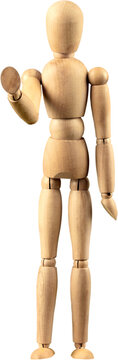 Wood Figure Mannequin isolated on white