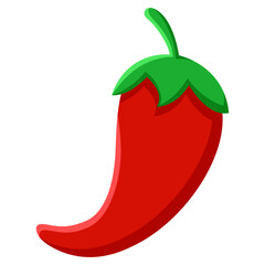 Chili Vegetable Healthy Food Vector Illustration