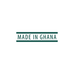 Made in Ghana stamp icon vector logo design template