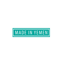 Made in Yemen stamp icon vector logo design template