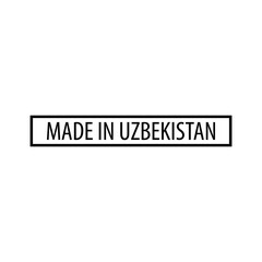 Made in Uzbekistan icon vector logo design template