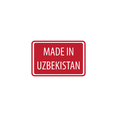 Made in Uzbekistan icon vector logo design template