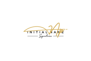 Initial NP signature logo template vector. Hand drawn Calligraphy lettering Vector illustration.