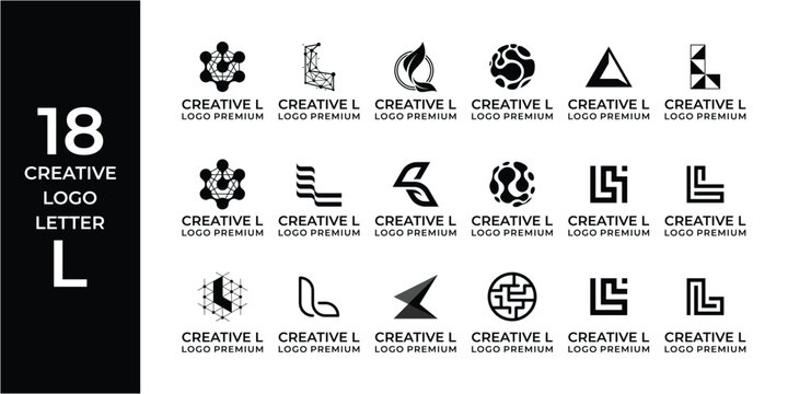 Creative logo design bundle letter L.