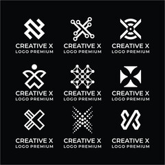 Creative logo design bundle letter X.