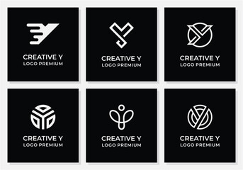 Creative logo design bundle letter Y.