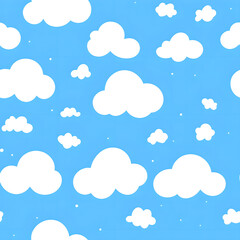 seamless pattern with clouds