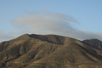 Volcanic landscape in the municipality of La Oliva in Fuerteventura