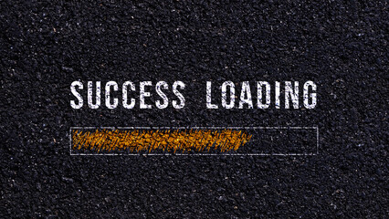 Fototapeta premium Success loading concept with hyperspace suitable for business presentation progress bar loading success, Success loading concept