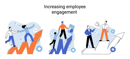 Increasing employee engagement, fellow workers assessment. Making career development plan, professional roadmaps for employees in company, development prospects and ways to achieve their goals