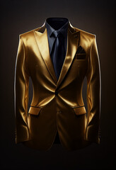 shiny gold blazer jacket - obrazy, fototapety, plakaty