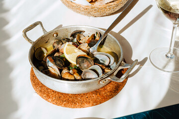 Traditional seafood cataplana dish from Algarve