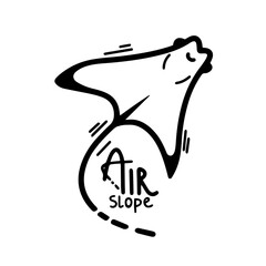 stingray minimalistic icon for air company