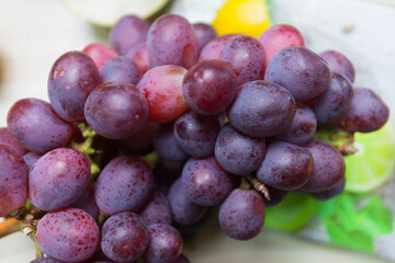 Grapes close-up. Concept of healthy food and lifestyle. Detox and clean diet.