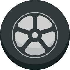 Car wheel icon cartoon vector. Auto vehicle. Service gear