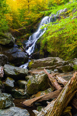 Crabtree Falls in Virginia during the Fall