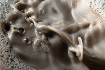 Top view of liquid splash