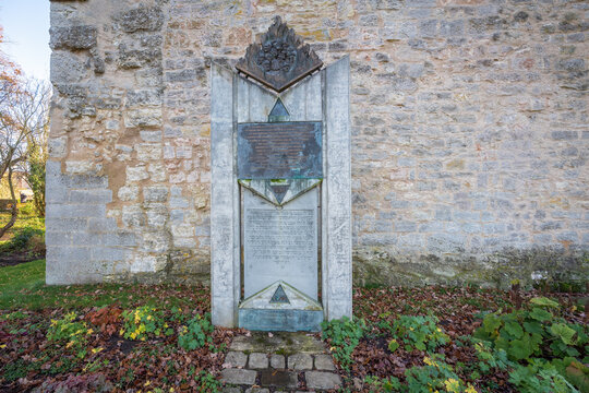 Memorial Stone to Rintfleisch pogrom at Castle Gardens (Burggarten) - Rothenburg ob der Tauber, Bavaria, Germany