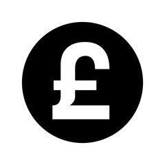 British Pound Sterling Coin Money Round Circle Symbol Icon. Vector Image.