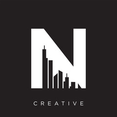N city logo design vector	
