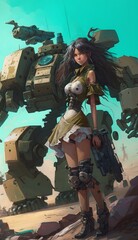 Filipina with her Mech