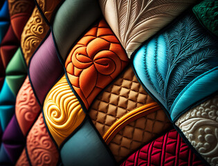 Abstract Quilting Highly Detailed Texture Background