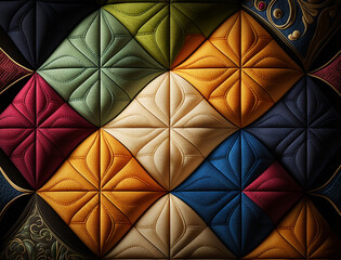 Abstract Quilting Highly Detailed Texture Background