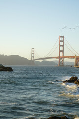 Fototapeta na wymiar The Golden Gate Bridge in San Francisco, CA