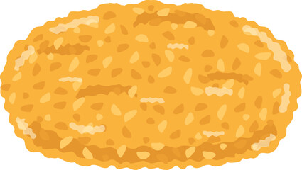 揚げたての、トンカツのイラスト