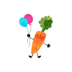 illustration of a flying balloon