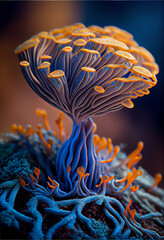 Close-up exotic mushroom cells