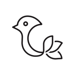 Chick and leaf nature logo design