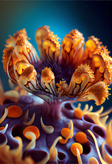 Close-up exotic mushroom cells