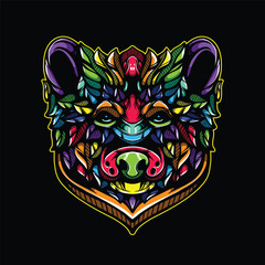 lolipop colorful decorative bear pattern mascot