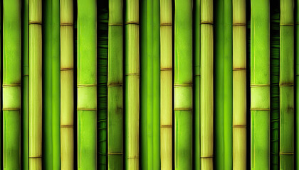 Background green bamboo texture created with generative AI